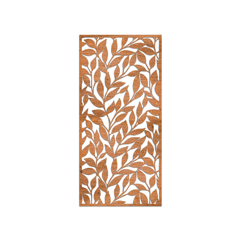DECORACION ACERO CORTEN HOJAS ZERAIN (60x36cm) | Kreo Jardiner&iacute;a