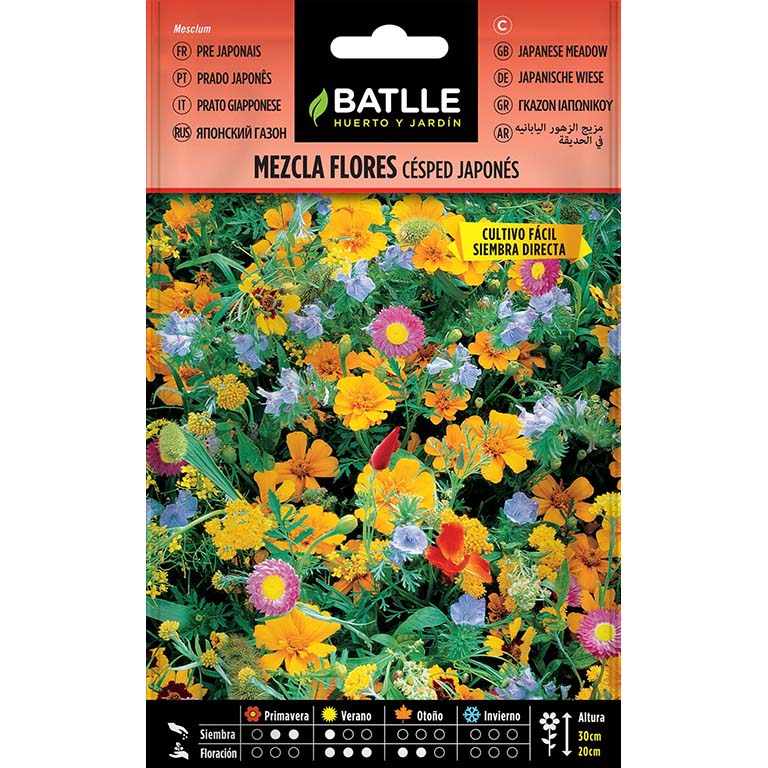 MEZCLA DE FLORES JAPONES 900 semillas | Kreo Jardiner&iacute;a