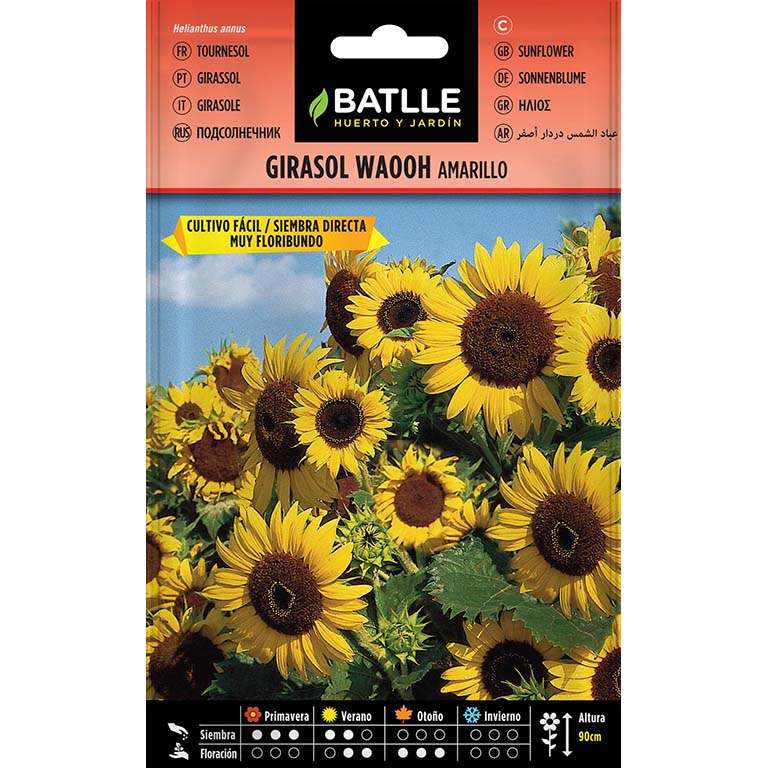 GIRASOL WAHOO AMARILLO 15gr | Kreo Jardiner&iacute;a