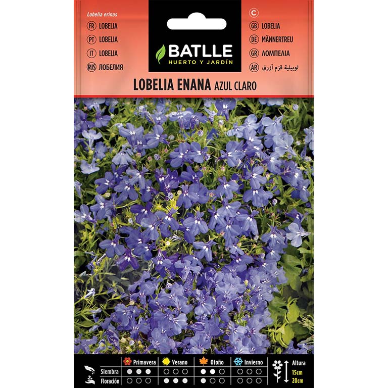 LOBELIA ENANA AZUL CLARO 30.000 semillas | Kreo Jardiner&iacute;a