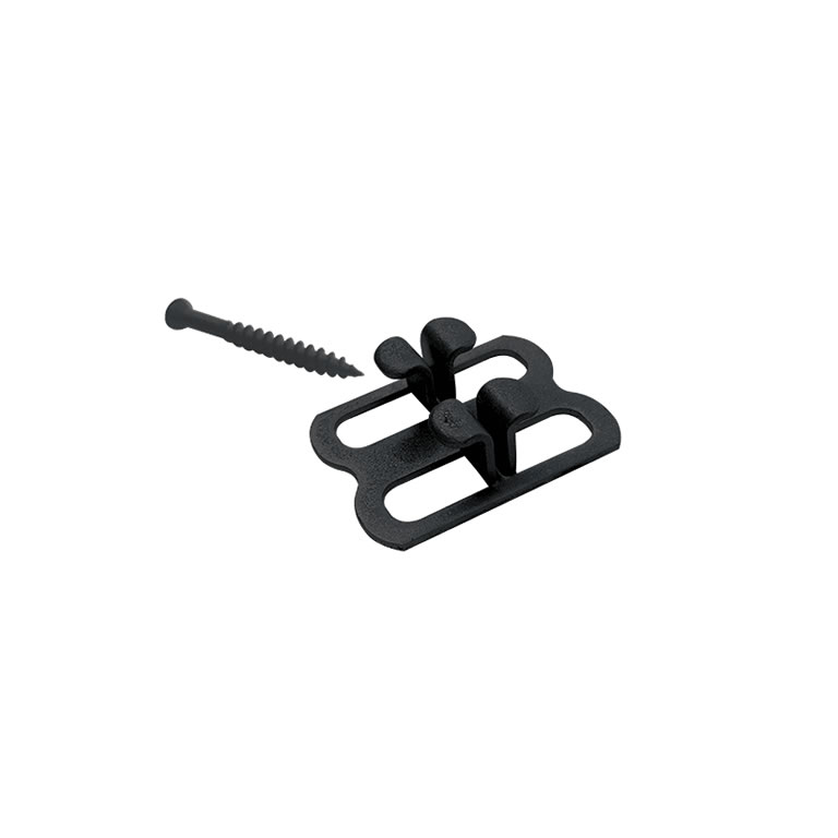 PCK CLIP +TORNILLO INOX NEGRO (250 ud) PARA TARIMA | Kreo Jardiner&iacute;a